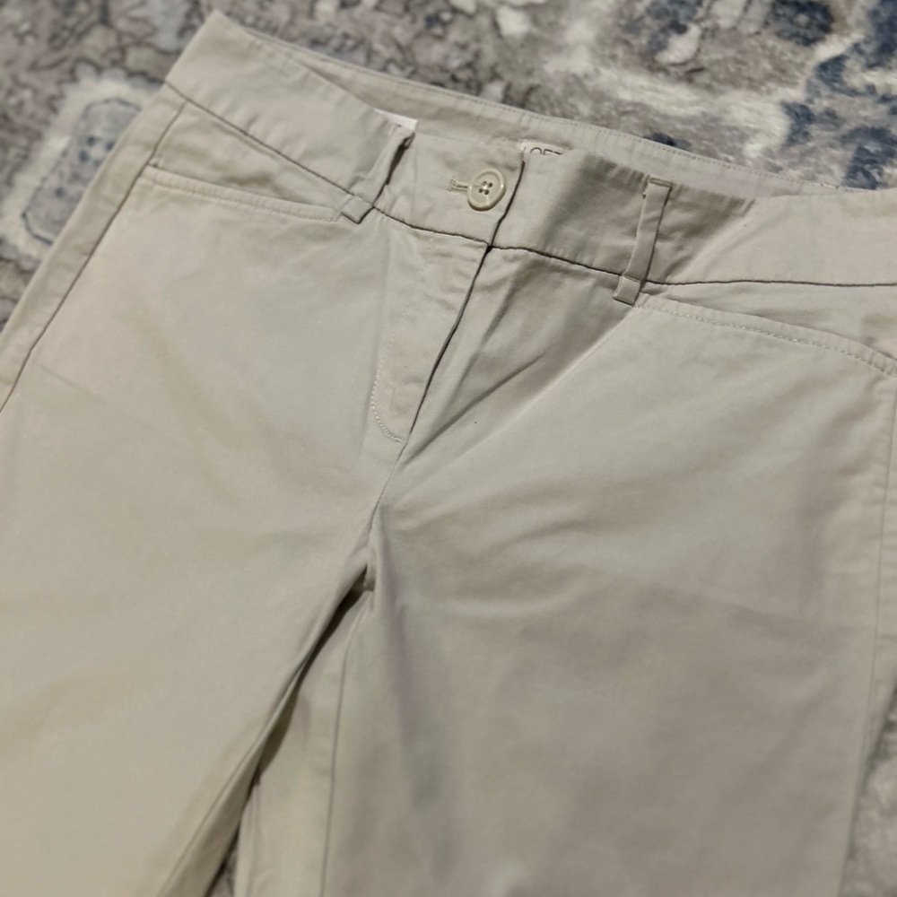 LOFT Beige Cropped Chino Pants - Picture 2 of 11